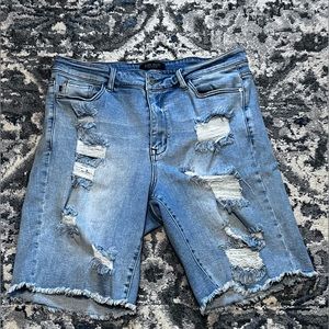 Judy Blues women’s distressed plus size shorts 2XL